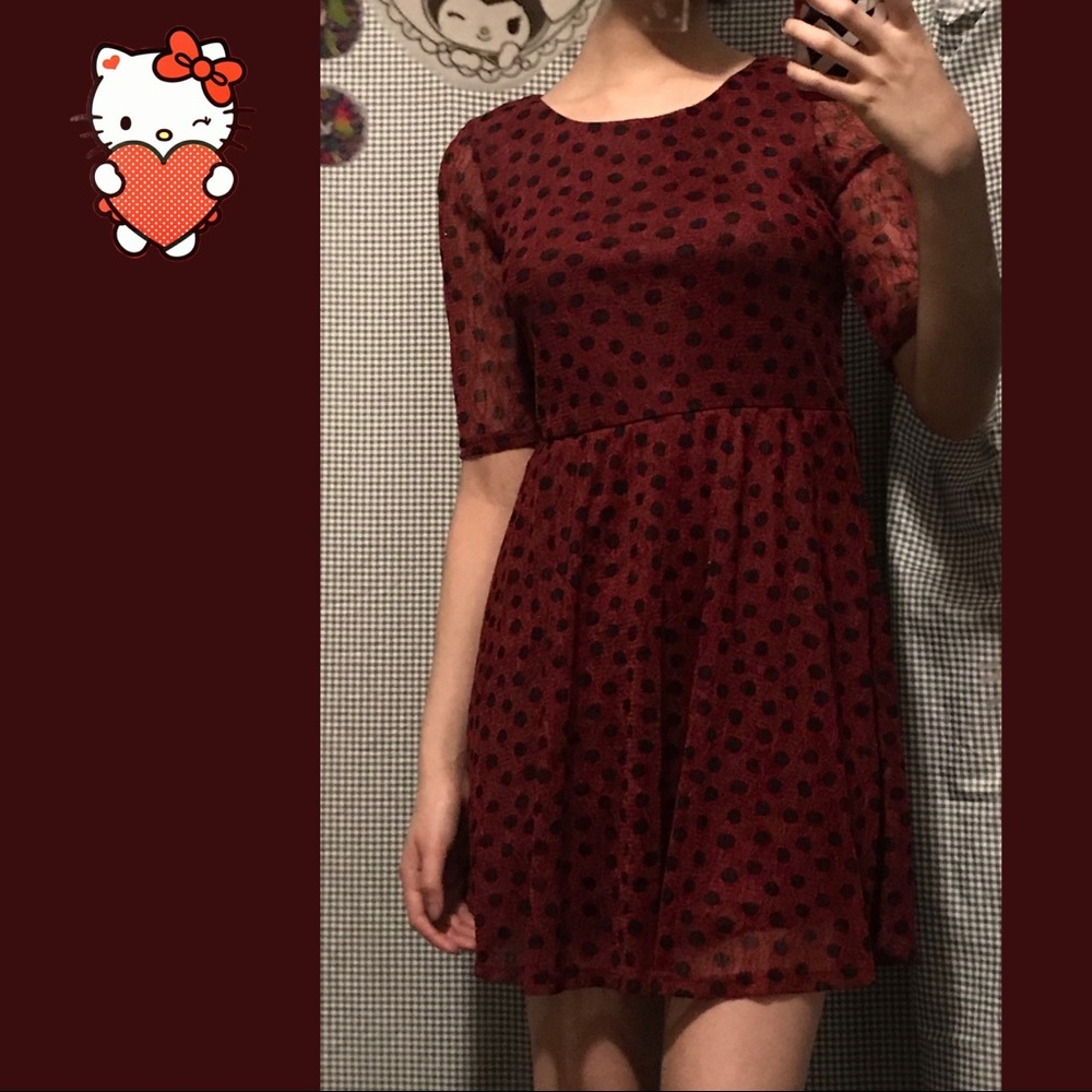 {3/$4} lace polka dot dress